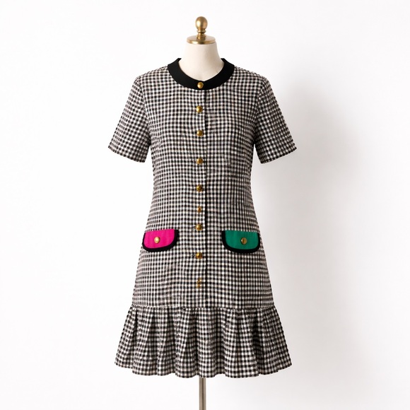 Jessica Howard Dresses & Skirts - Jessica Howard Black and White Checkered Mini Dress